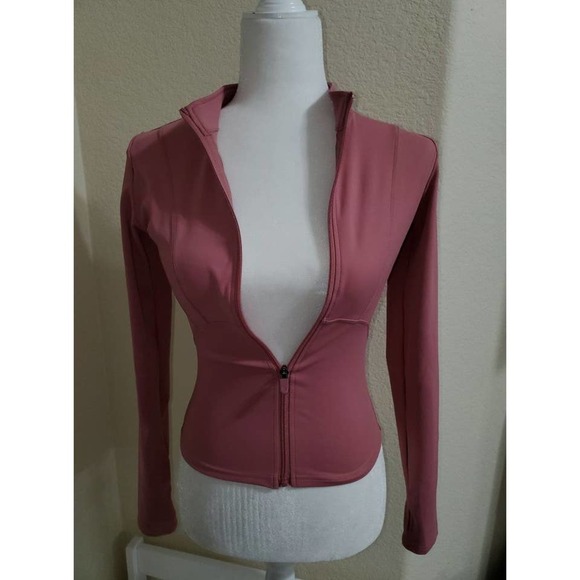 NEW LIT Detached Zip-up Workout Jacket - Mauve Small - Picture 7 of 10